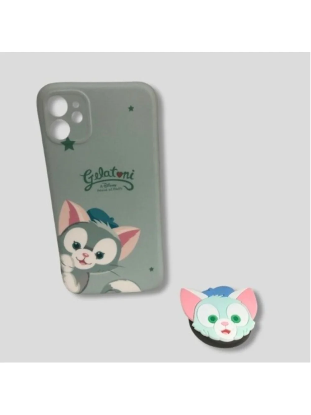 Pro Max Case Gelatoni Duffy Friend 3D Pop Socket Min Green